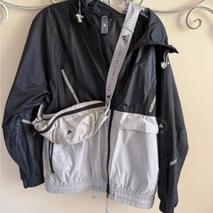 Stella McCartney Black and Gray Bomber Jacket